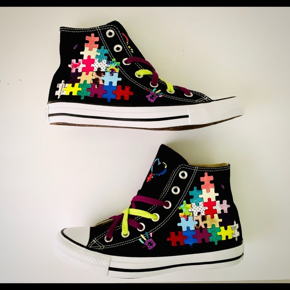 Autism Hi Top Converse Shoe - Picture 5 of 8